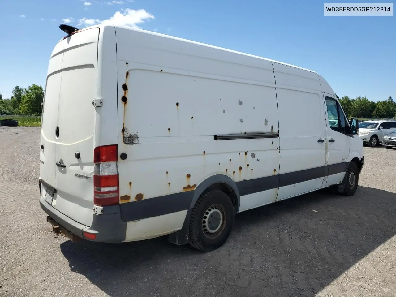 2016 Mercedes-Benz Sprinter 2500 VIN: WD3BE8DD5GP212314 Lot: 65588795