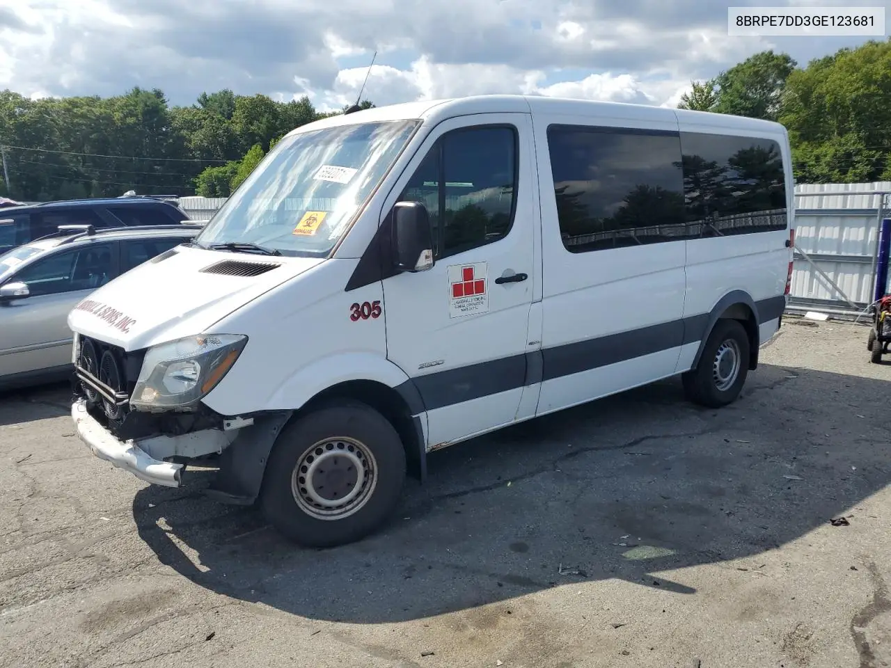 2016 Mercedes-Benz Sprinter 2500 VIN: 8BRPE7DD3GE123681 Lot: 65920715