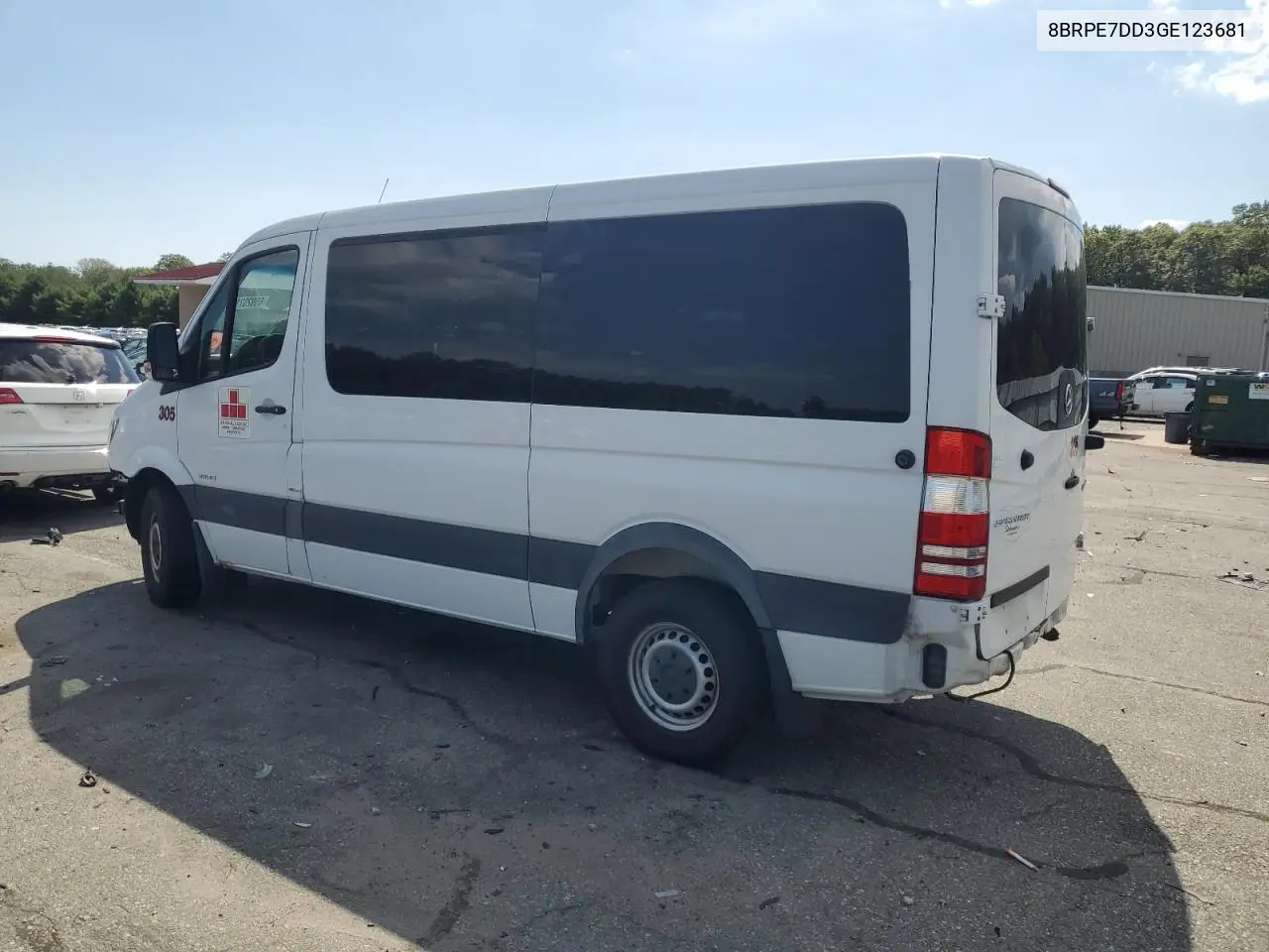 2016 Mercedes-Benz Sprinter 2500 VIN: 8BRPE7DD3GE123681 Lot: 65920715