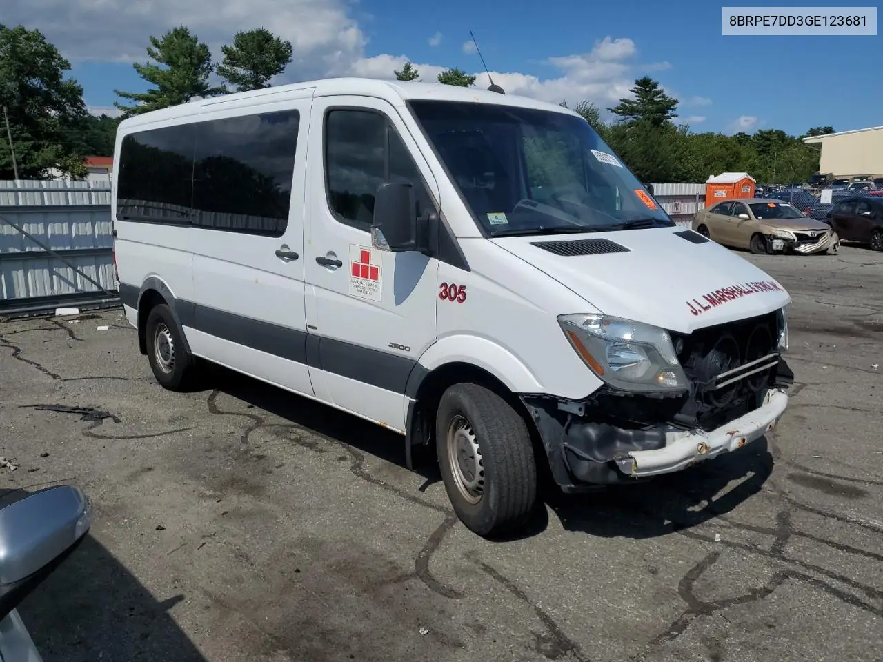 2016 Mercedes-Benz Sprinter 2500 VIN: 8BRPE7DD3GE123681 Lot: 65920715