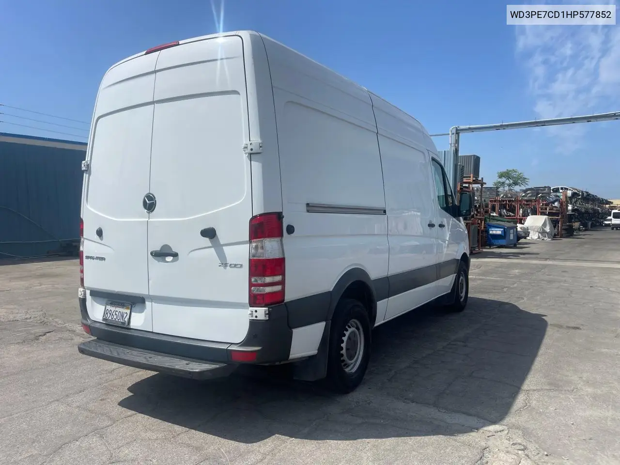 2017 Mercedes-Benz Sprinter 2500 VIN: WD3PE7CD1HP577852 Lot: 62957515