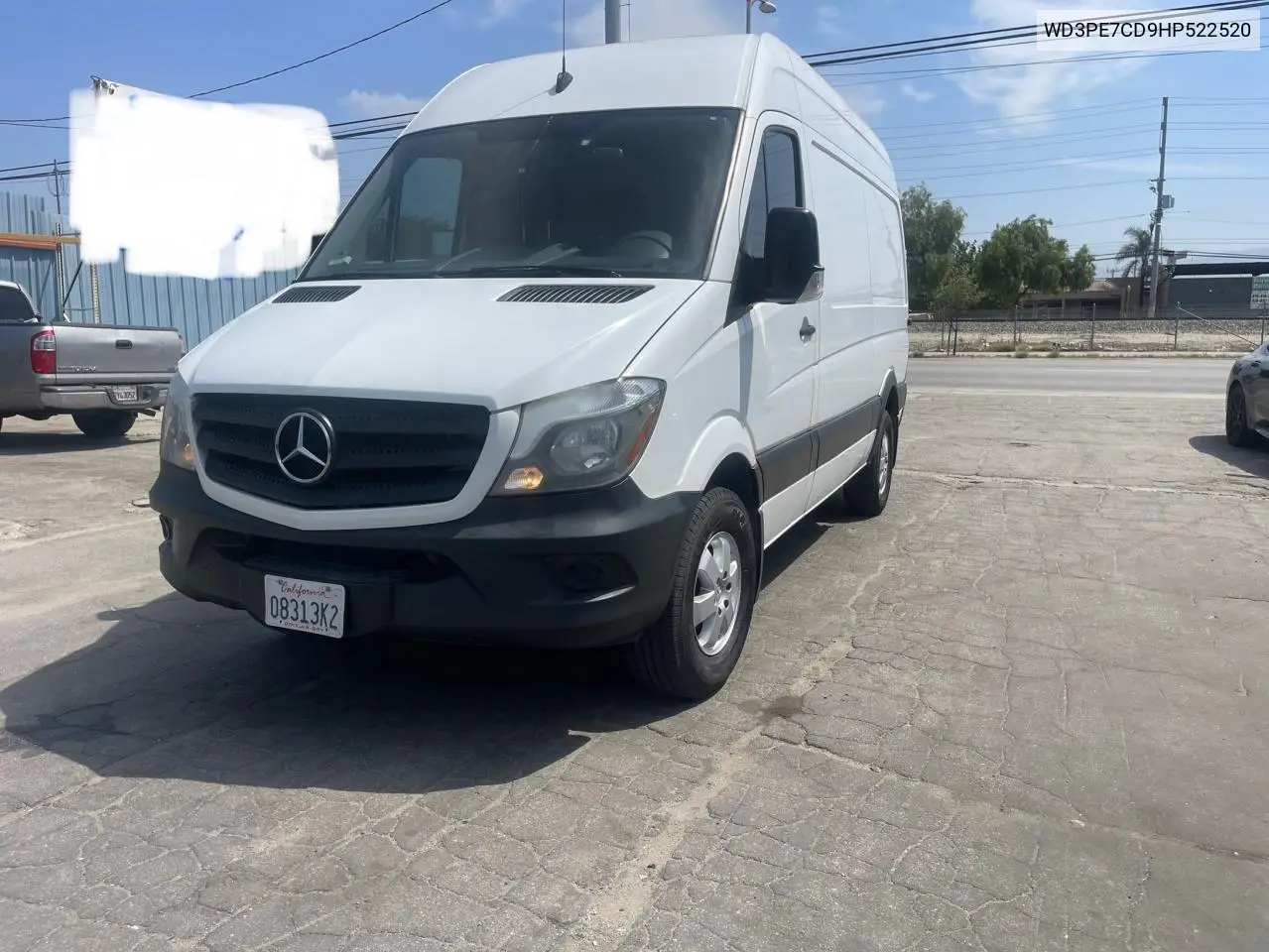 2017 Mercedes-Benz Sprinter 2500 VIN: WD3PE7CD9HP522520 Lot: 62961085