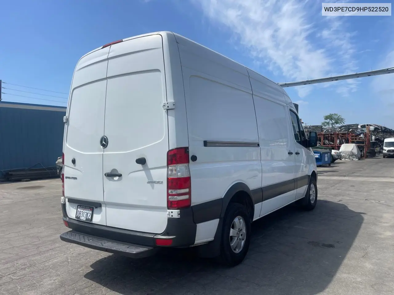 2017 Mercedes-Benz Sprinter 2500 VIN: WD3PE7CD9HP522520 Lot: 62961085