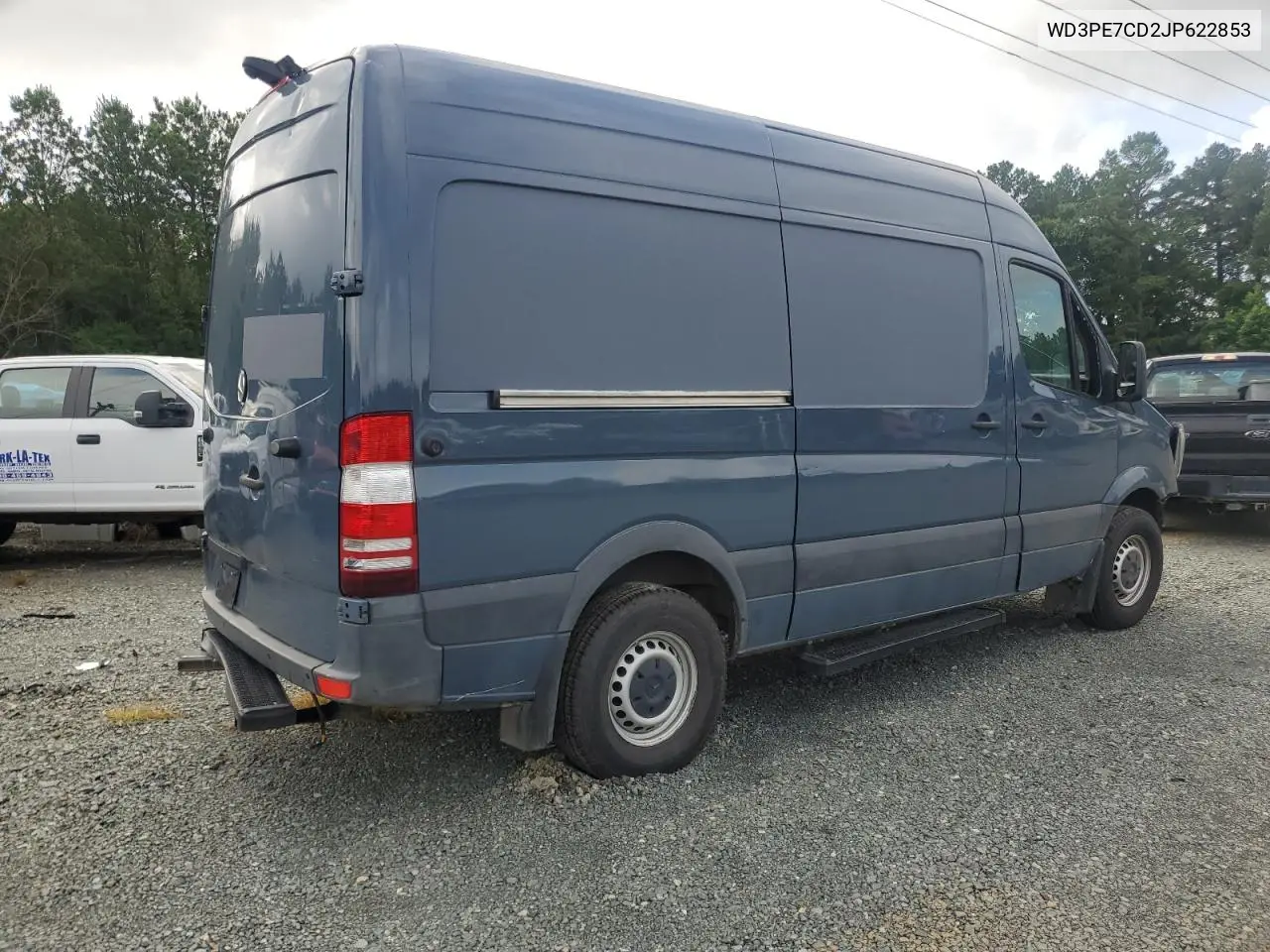 2018 Mercedes-Benz Sprinter 2500 VIN: WD3PE7CD2JP622853 Lot: 60076975
