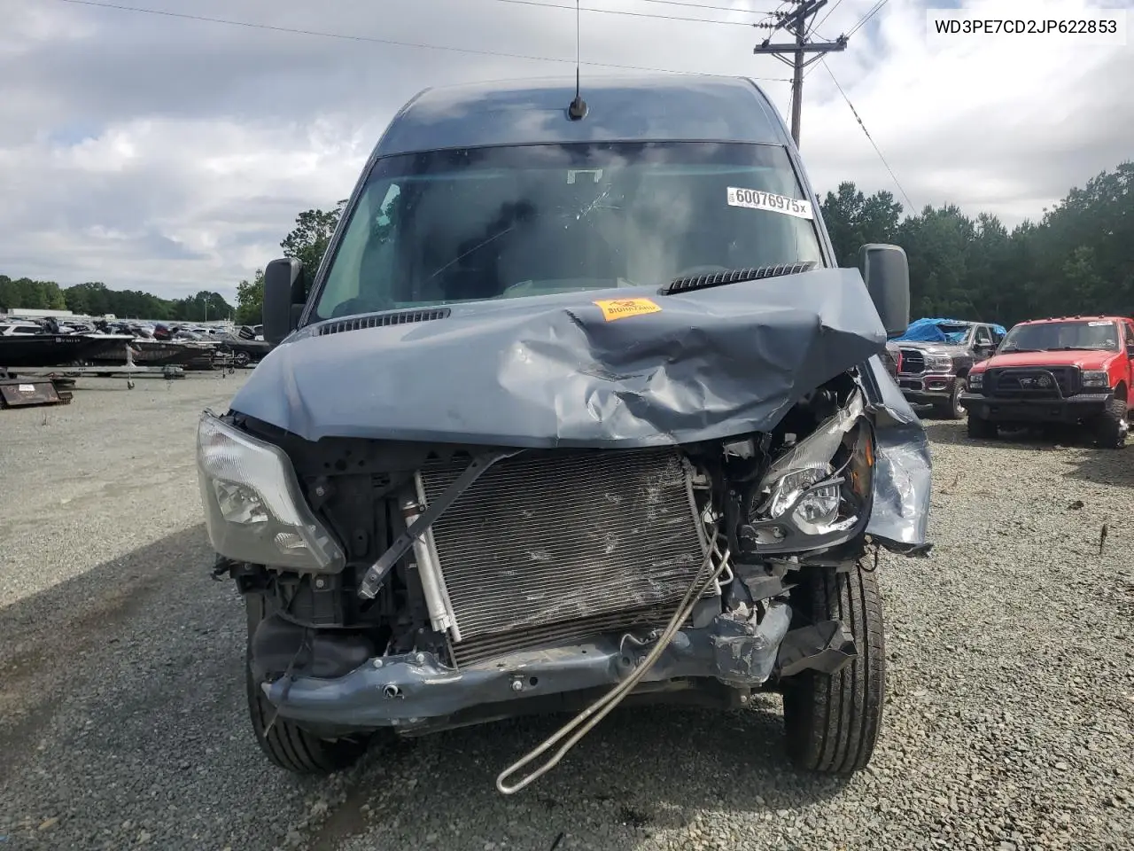 2018 Mercedes-Benz Sprinter 2500 VIN: WD3PE7CD2JP622853 Lot: 60076975