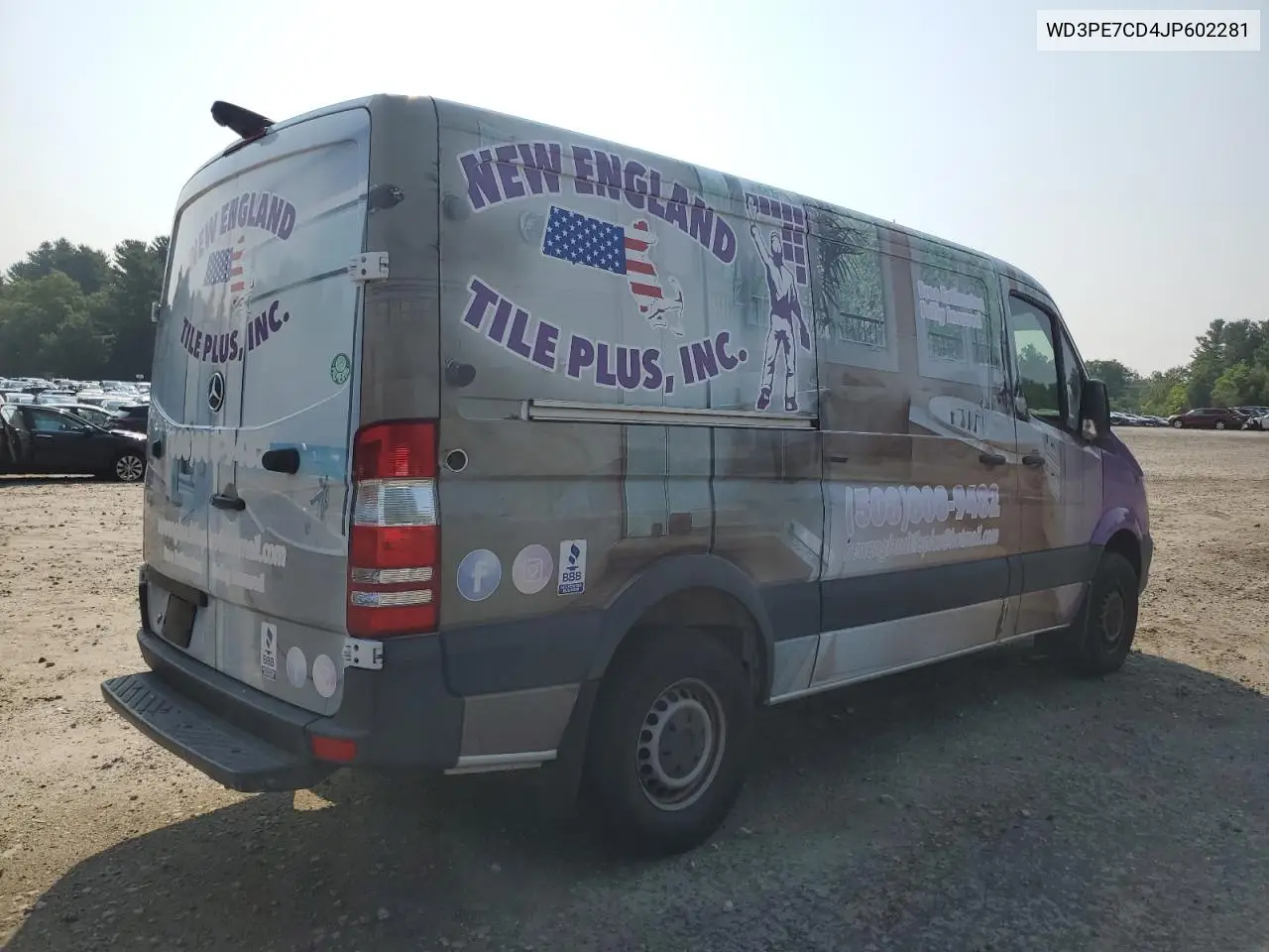 2018 Mercedes-Benz Sprinter 2500 VIN: WD3PE7CD4JP602281 Lot: 60938585