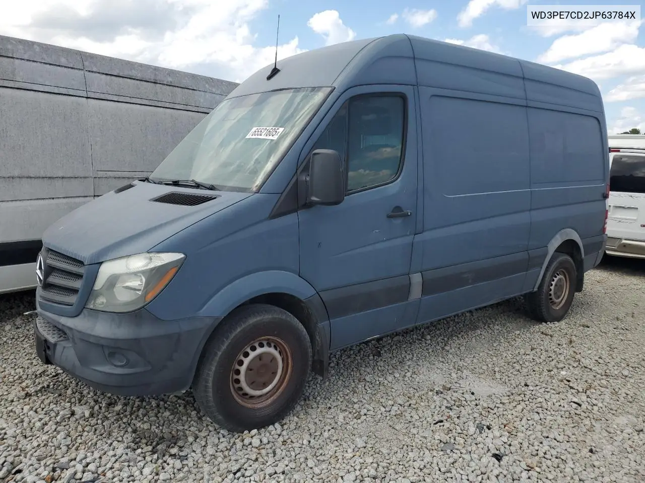 2018 Mercedes-Benz Sprinter 2500 VIN: WD3PE7CD2JP63784X Lot: 65521605