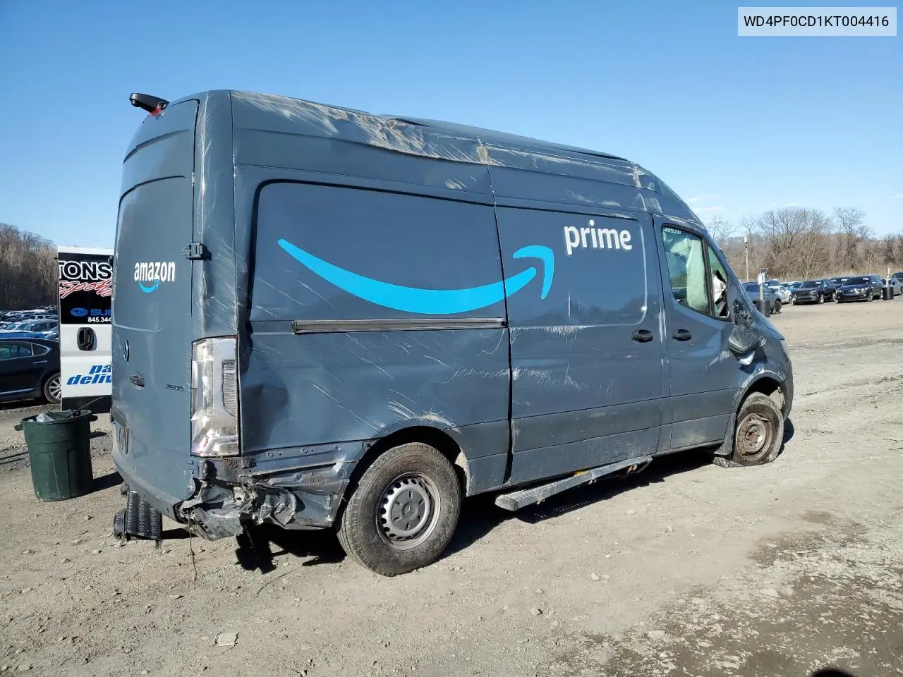 2019 Mercedes-Benz Sprinter 2500/3500 VIN: WD4PF0CD1KT004416 Lot: 52692305