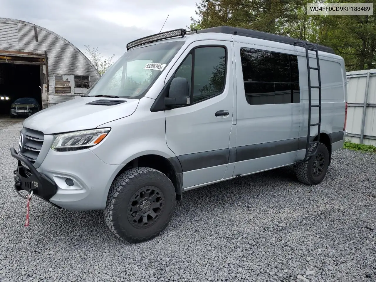 2019 Mercedes-Benz Sprinter 2500/3500 VIN: WD4FF0CD9KP188489 Lot: 53866345