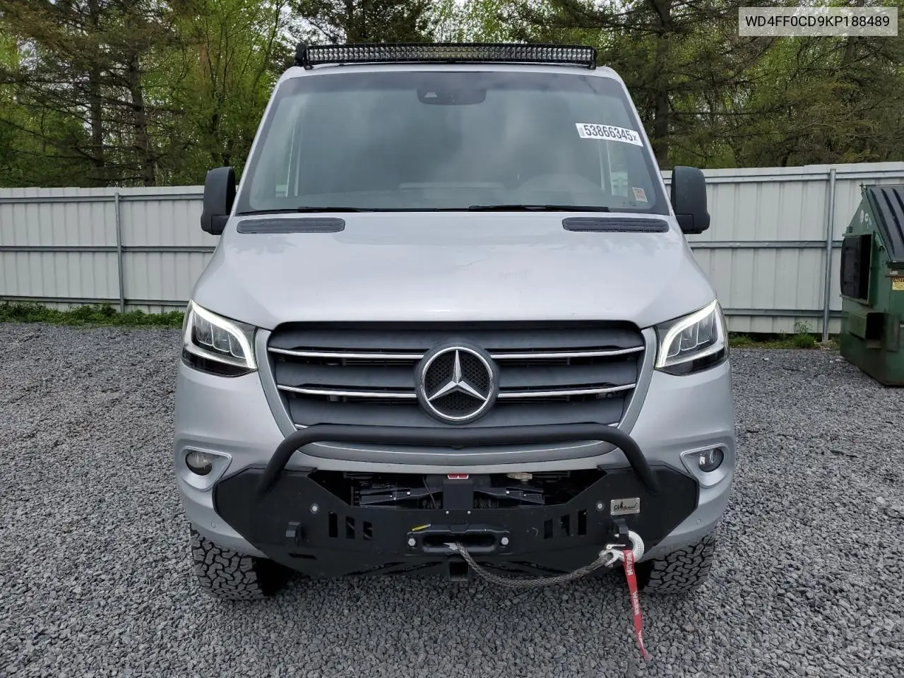 2019 Mercedes-Benz Sprinter 2500/3500 VIN: WD4FF0CD9KP188489 Lot: 53866345