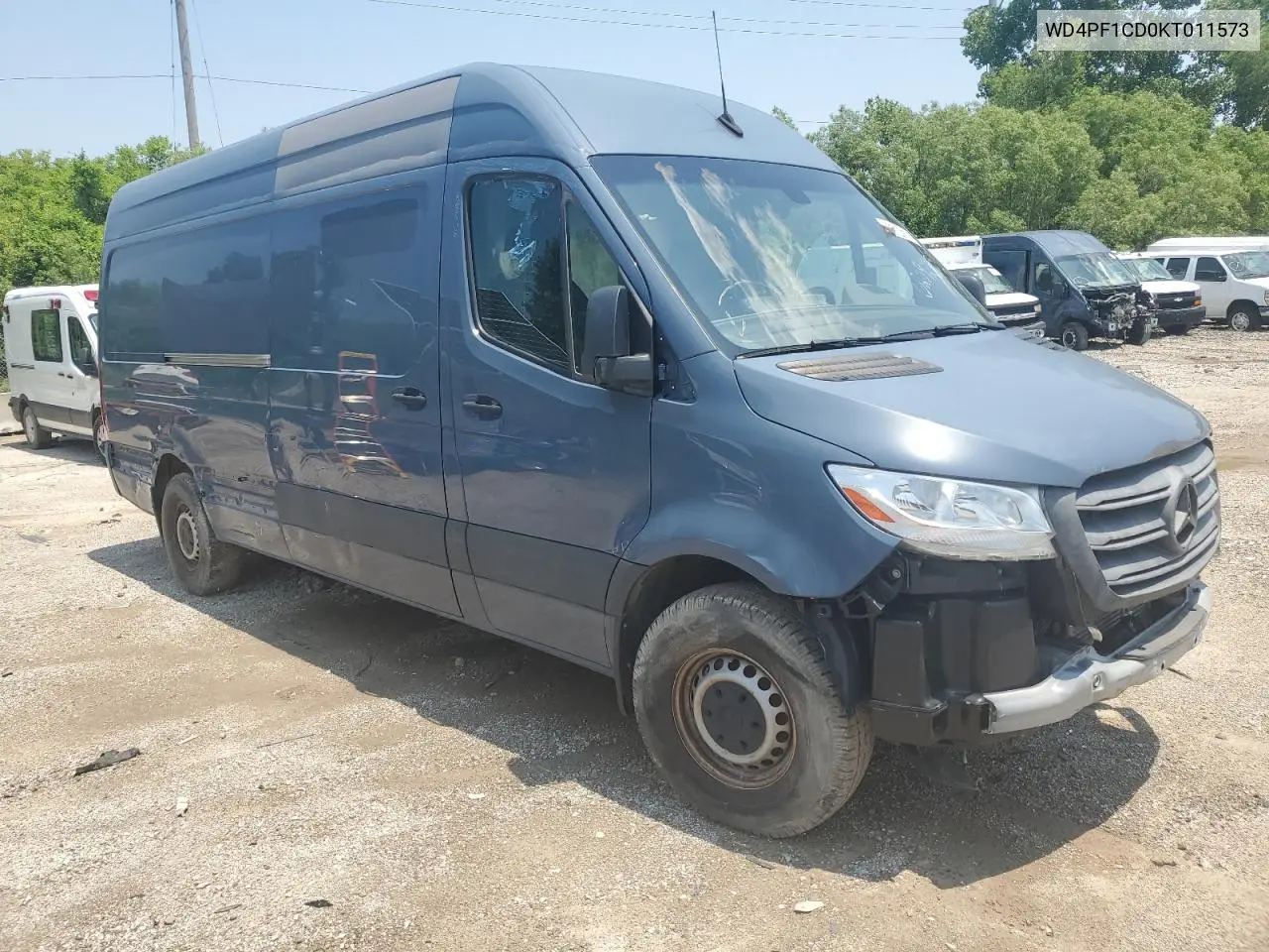 2019 Mercedes-Benz Sprinter 2500/3500 VIN: WD4PF1CD0KT011573 Lot: 55694385