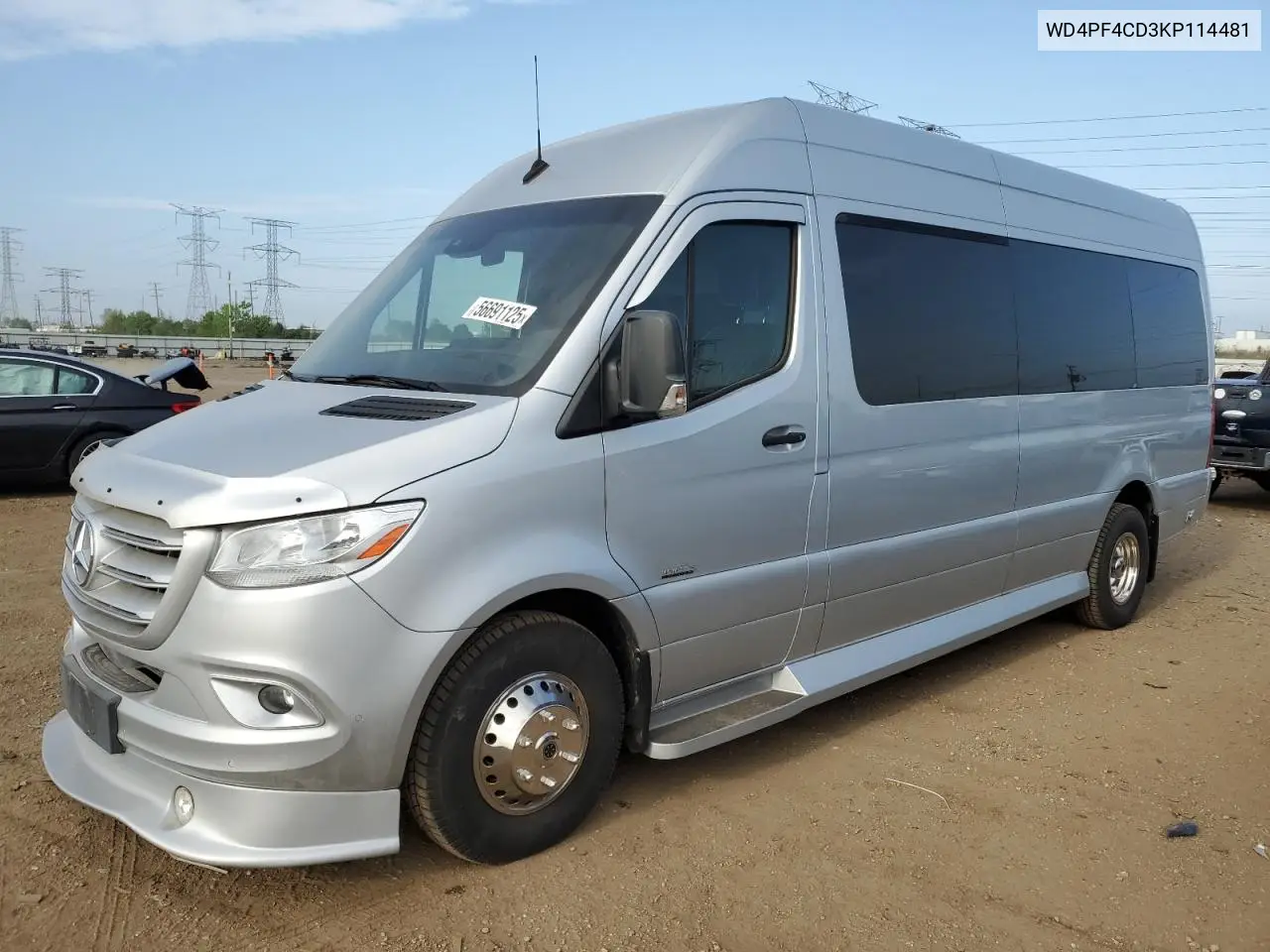 2019 Mercedes-Benz Sprinter 3500/4500 VIN: WD4PF4CD3KP114481 Lot: 56691125