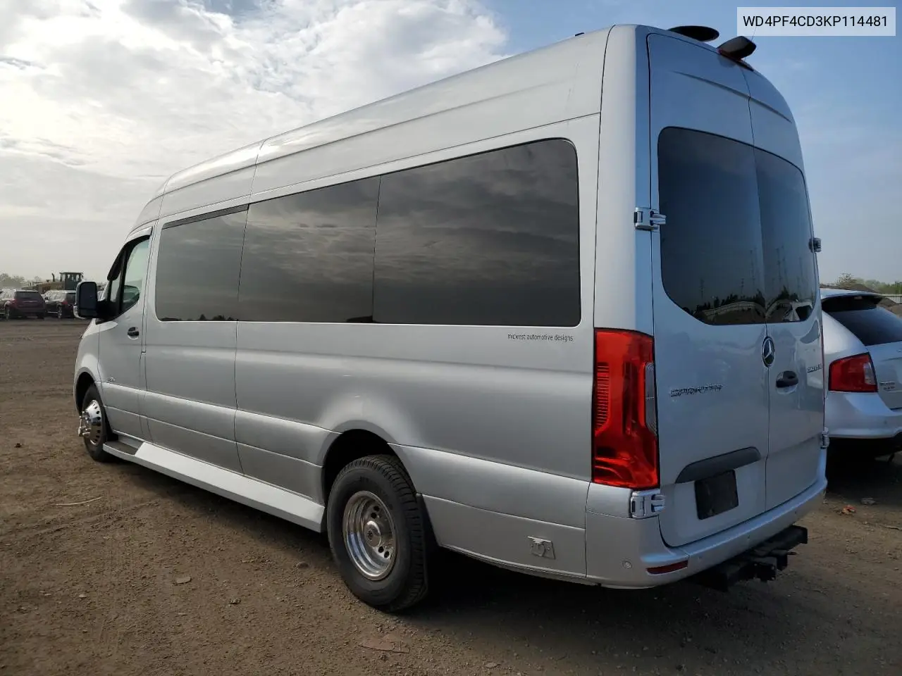 2019 Mercedes-Benz Sprinter 3500/4500 VIN: WD4PF4CD3KP114481 Lot: 56691125