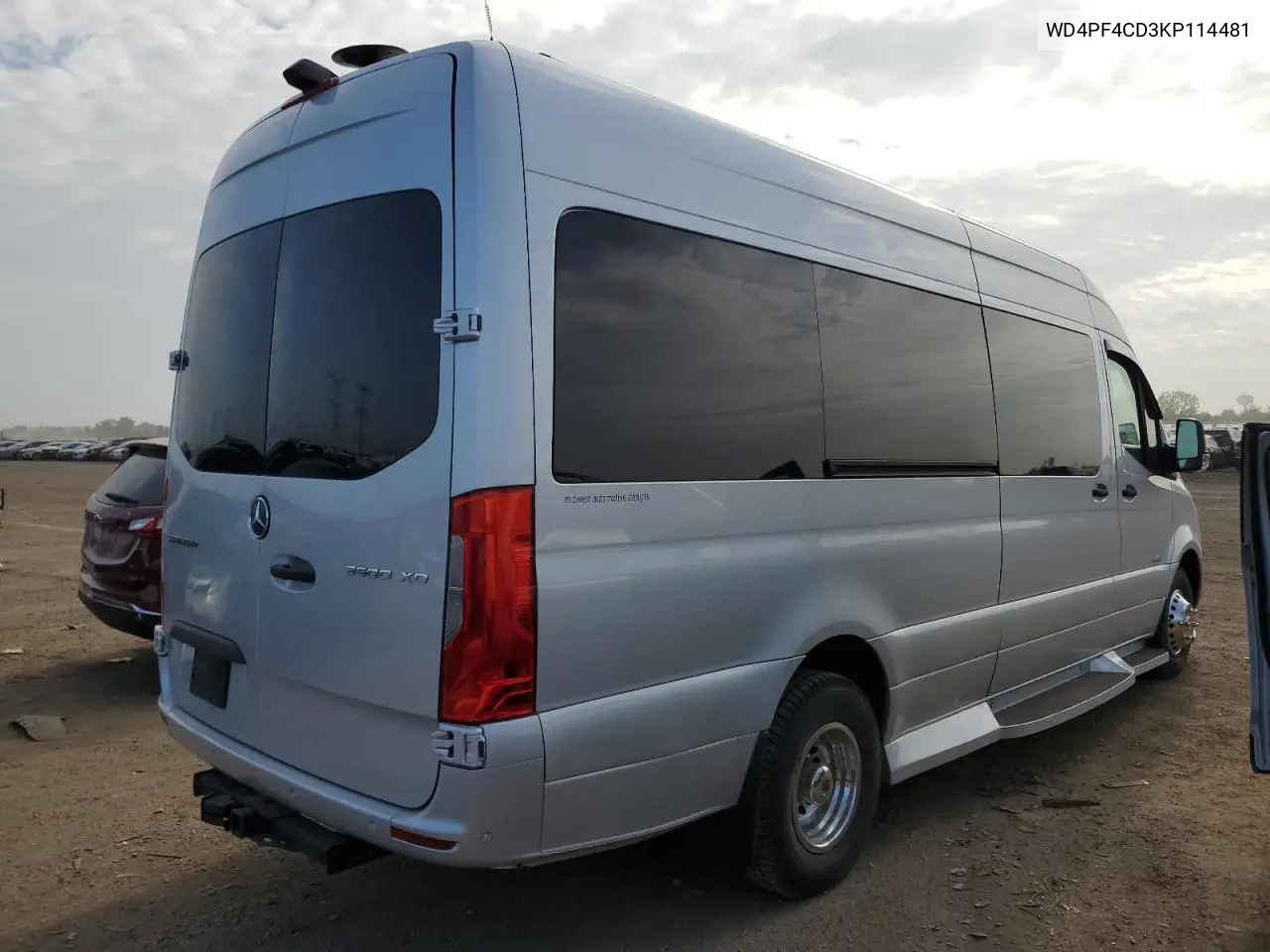 2019 Mercedes-Benz Sprinter 3500/4500 VIN: WD4PF4CD3KP114481 Lot: 56691125