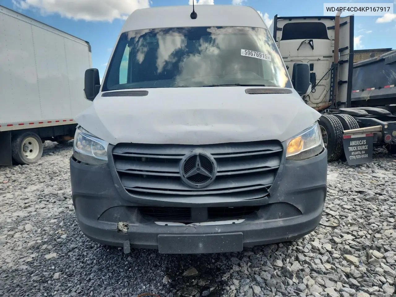 2019 Mercedes-Benz Sprinter 3500/4500 VIN: WD4PF4CD4KP167917 Lot: 59676915