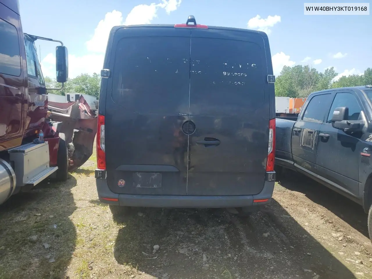 2019 Mercedes-Benz Sprinter 2500 VIN: W1W40BHY3KT019168 Lot: 62055965
