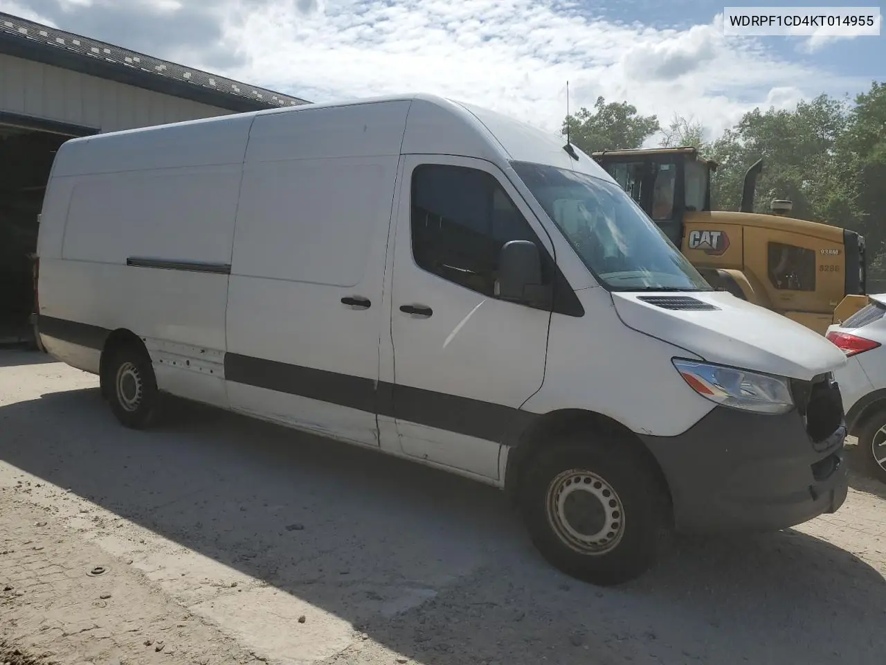 2019 Freightliner Sprinter 2500/3500 VIN: WDRPF1CD4KT014955 Lot: 62680965