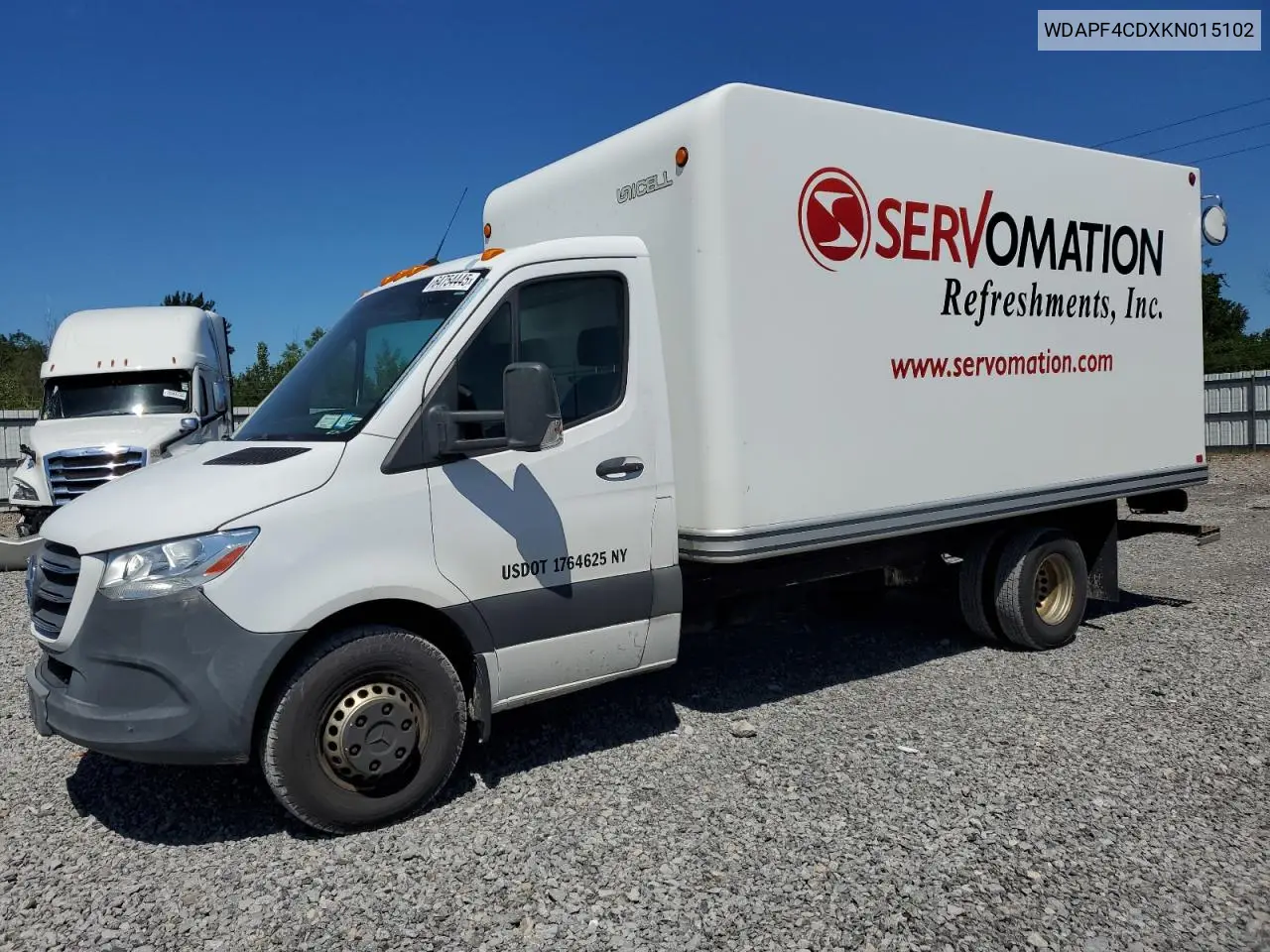 2019 Mercedes-Benz Sprinter 3500/4500 VIN: WDAPF4CDXKN015102 Lot: 64754445