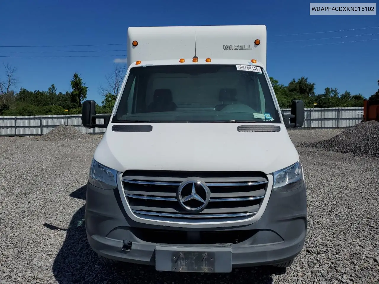 2019 Mercedes-Benz Sprinter 3500/4500 VIN: WDAPF4CDXKN015102 Lot: 64754445