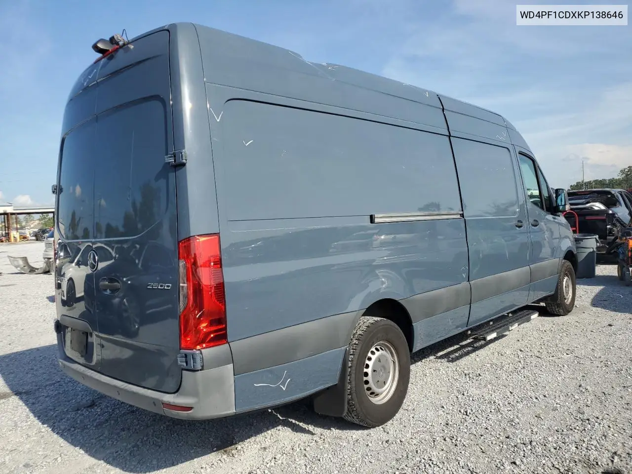 2019 Mercedes-Benz Sprinter 2500/3500 VIN: WD4PF1CDXKP138646 Lot: 65458955