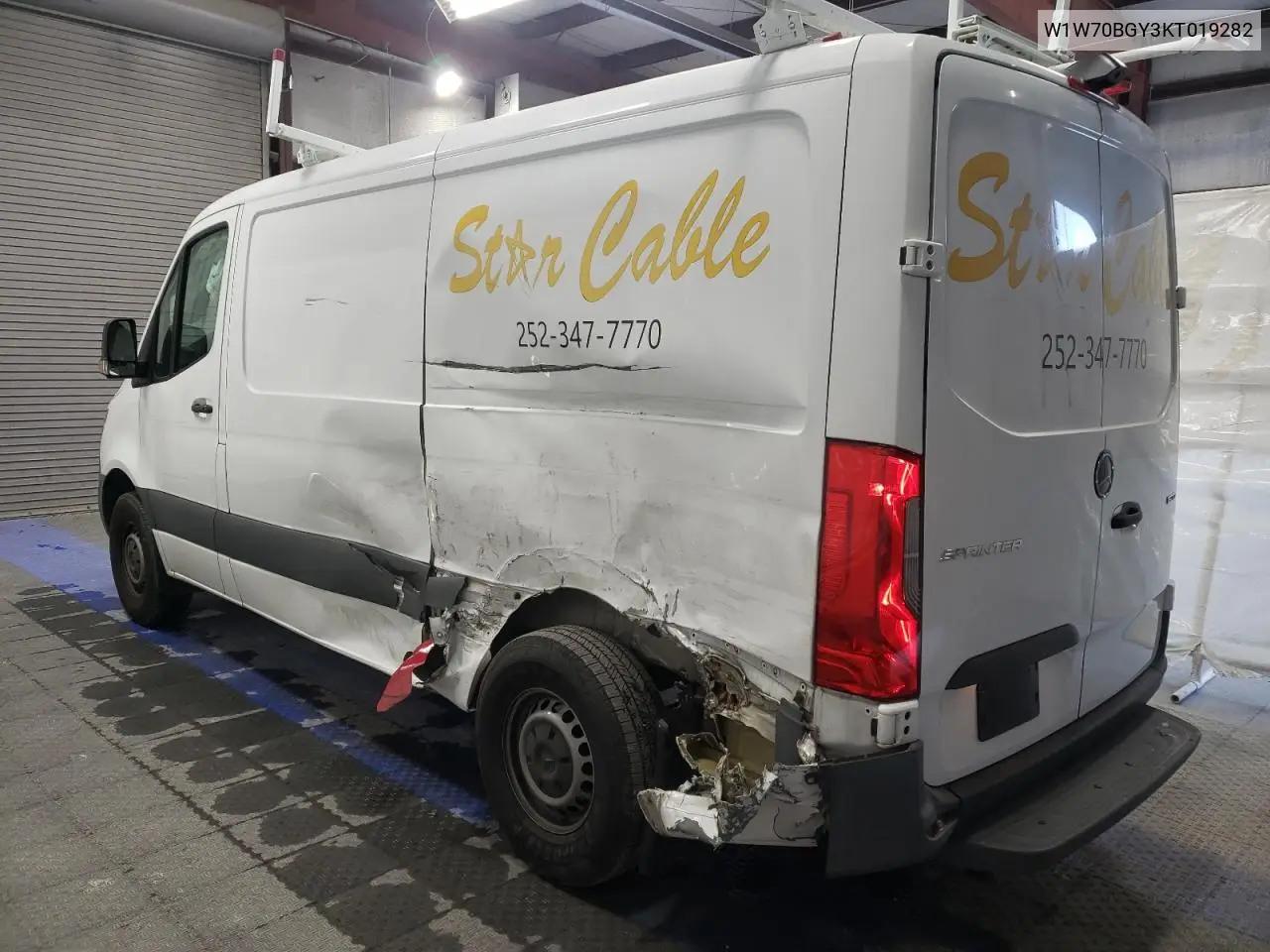 2019 Mercedes-Benz Sprinter 1500 VIN: W1W70BGY3KT019282 Lot: 80134624