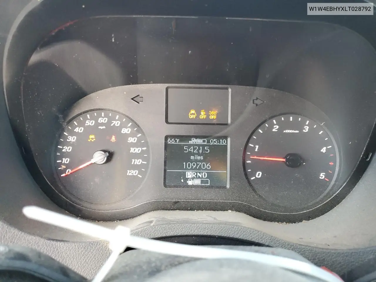 2020 Mercedes-Benz Sprinter 2500 VIN: W1W4EBHYXLT028792 Lot: 46272235