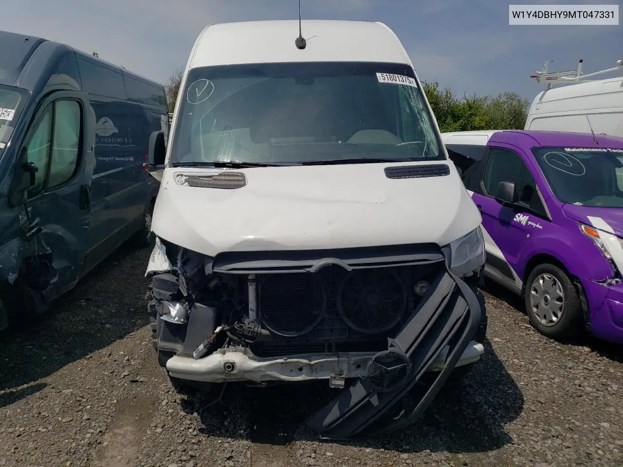2021 Mercedes-Benz Sprinter 2500 VIN: W1Y4DBHY9MT047331 Lot: 51801375