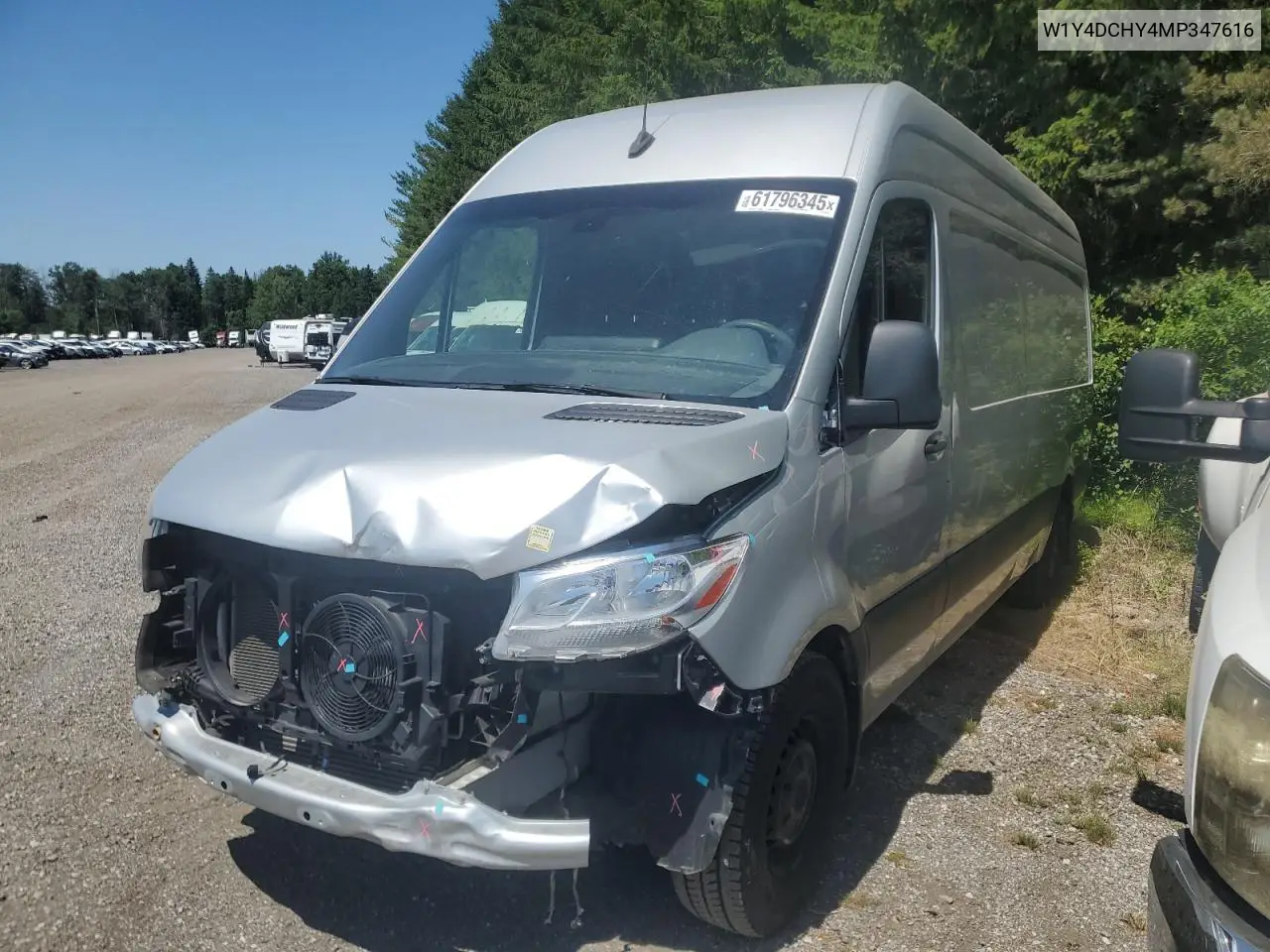 2021 Mercedes-Benz Sprinter 2500 VIN: W1Y4DCHY4MP347616 Lot: 61796345