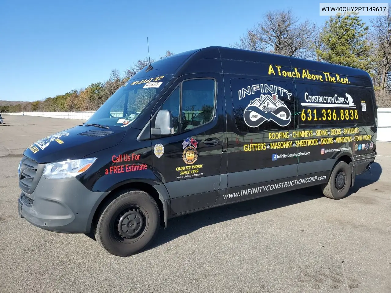 2023 Mercedes-Benz Sprinter 2500 VIN: W1W40CHY2PT149617 Lot: 44469375