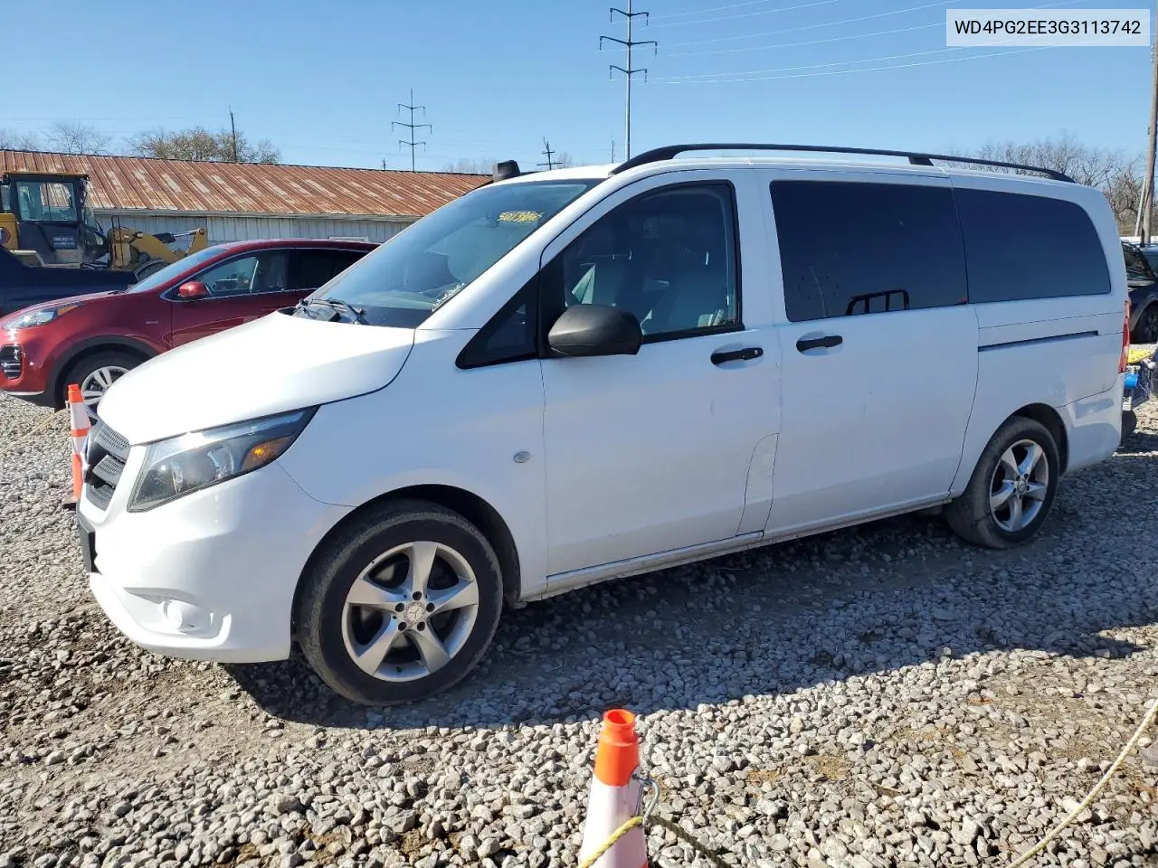 2016 Mercedes-Benz Metris VIN: WD4PG2EE3G3113742 Lot: 50139065
