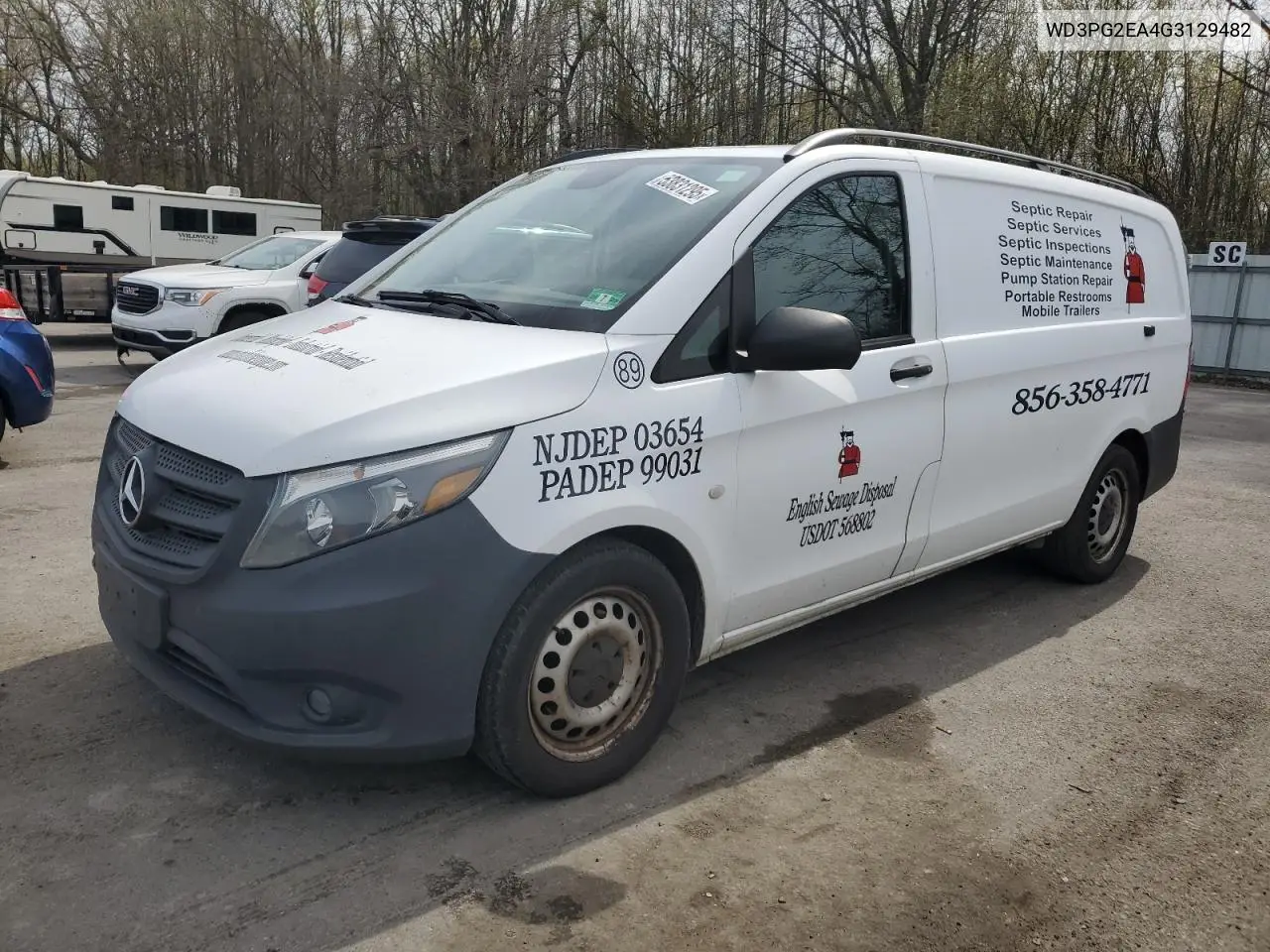 2016 Mercedes-Benz Metris VIN: WD3PG2EA4G3129482 Lot: 53831295