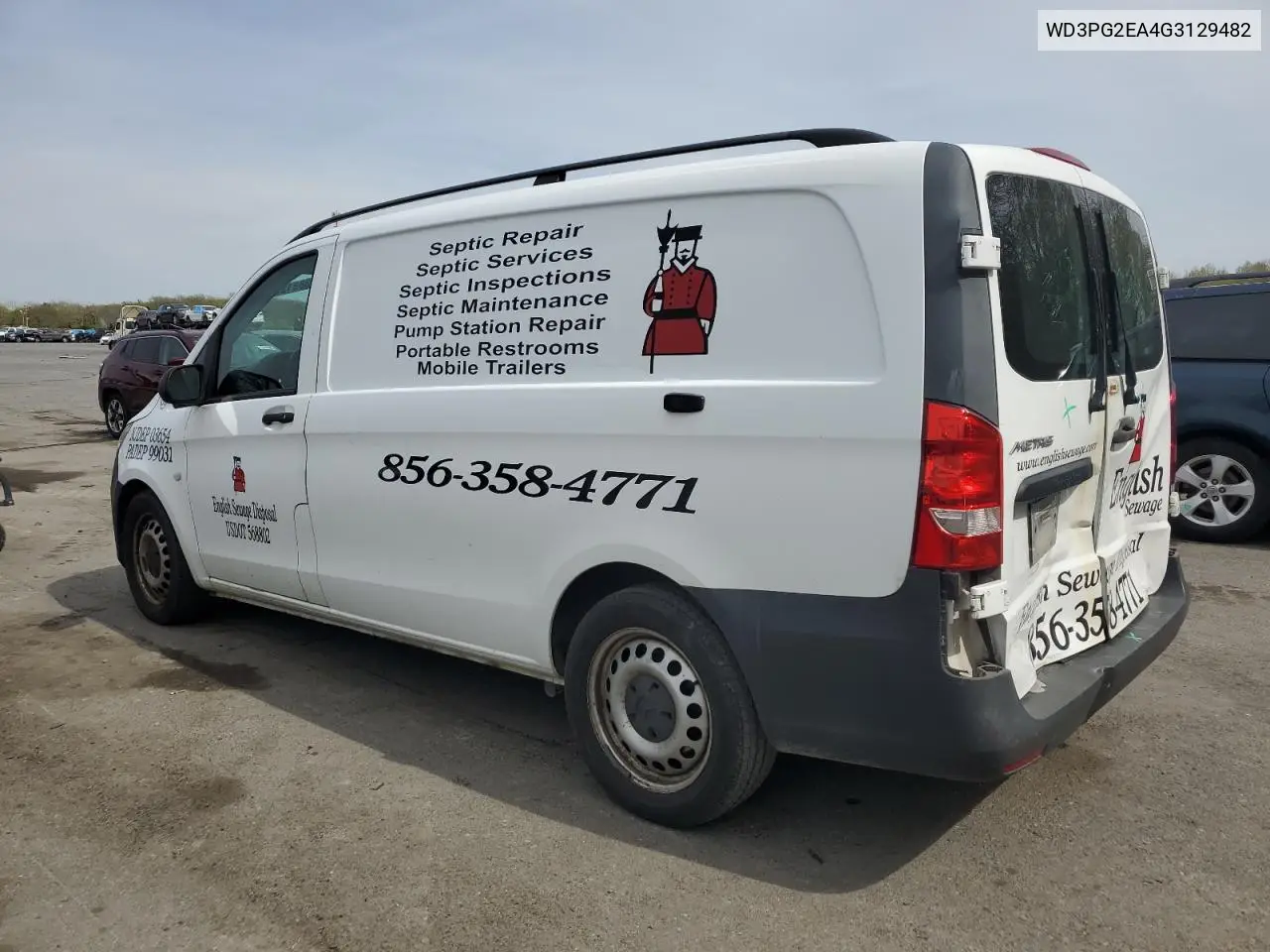 2016 Mercedes-Benz Metris VIN: WD3PG2EA4G3129482 Lot: 53831295