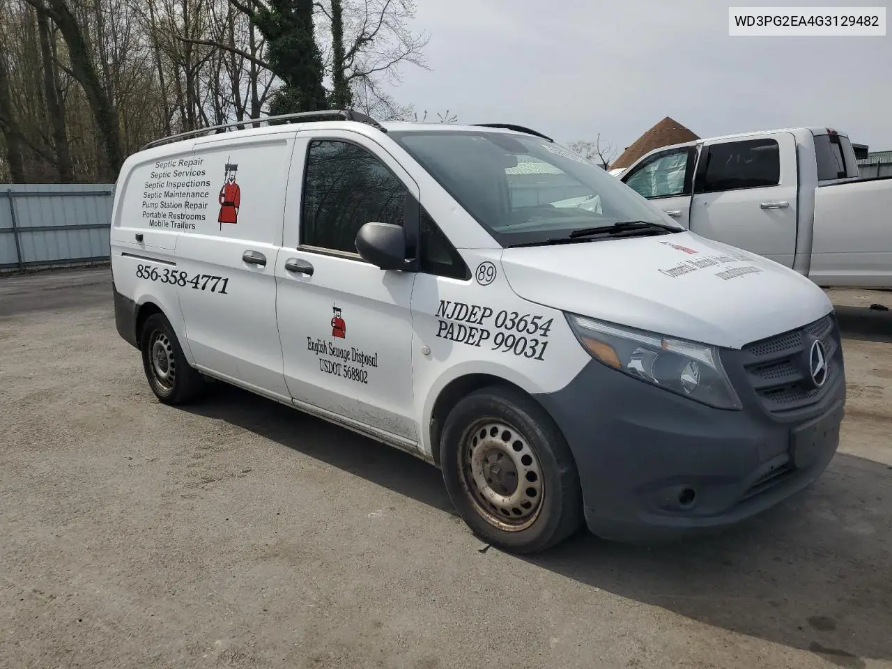 2016 Mercedes-Benz Metris VIN: WD3PG2EA4G3129482 Lot: 53831295