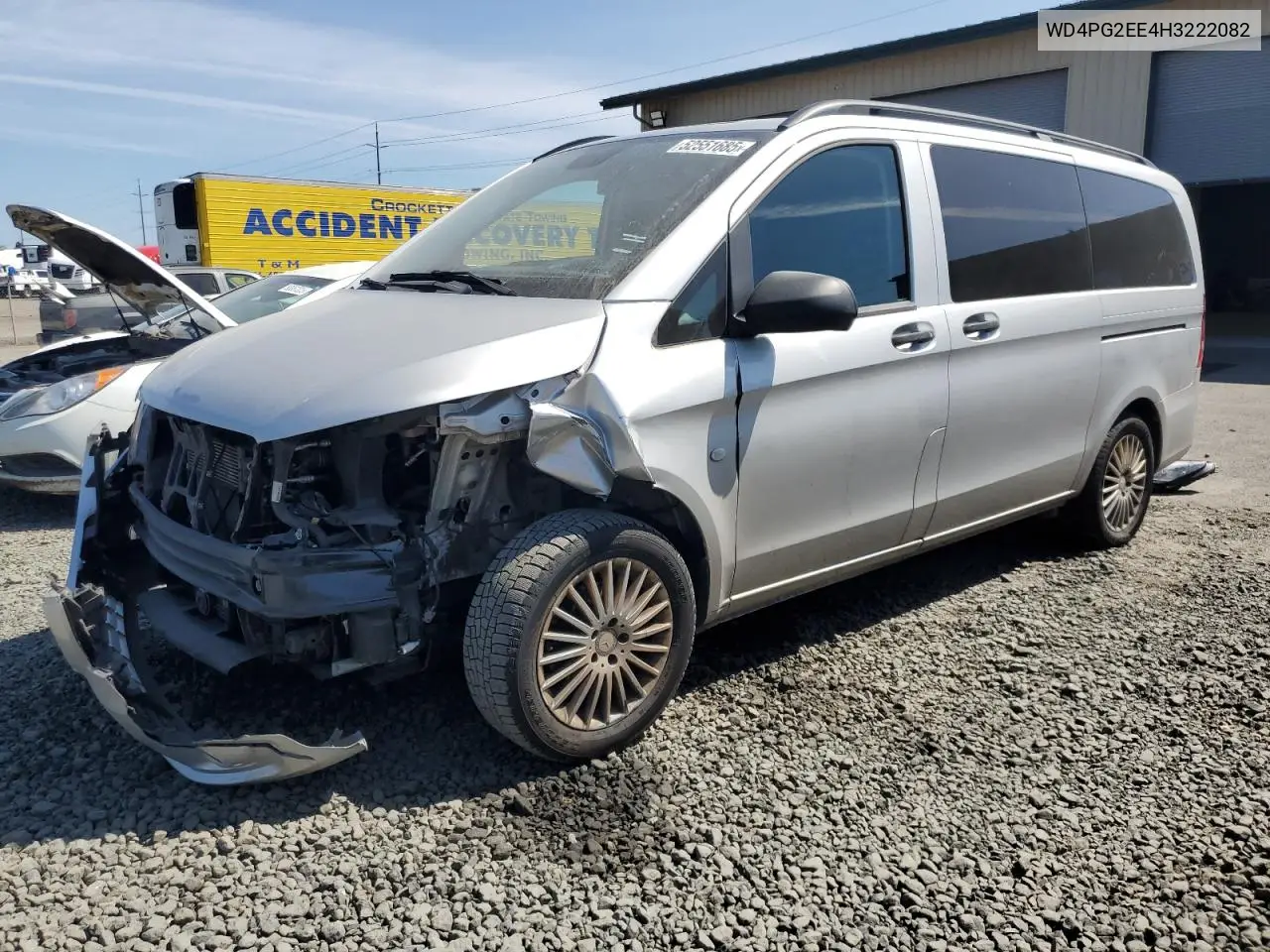 2017 Mercedes-Benz Metris VIN: WD4PG2EE4H3222082 Lot: 52551685