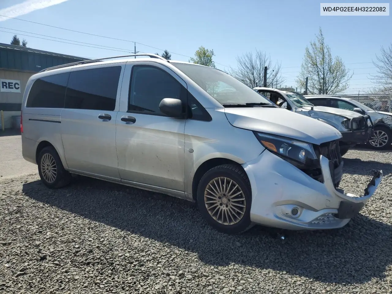 2017 Mercedes-Benz Metris VIN: WD4PG2EE4H3222082 Lot: 52551685