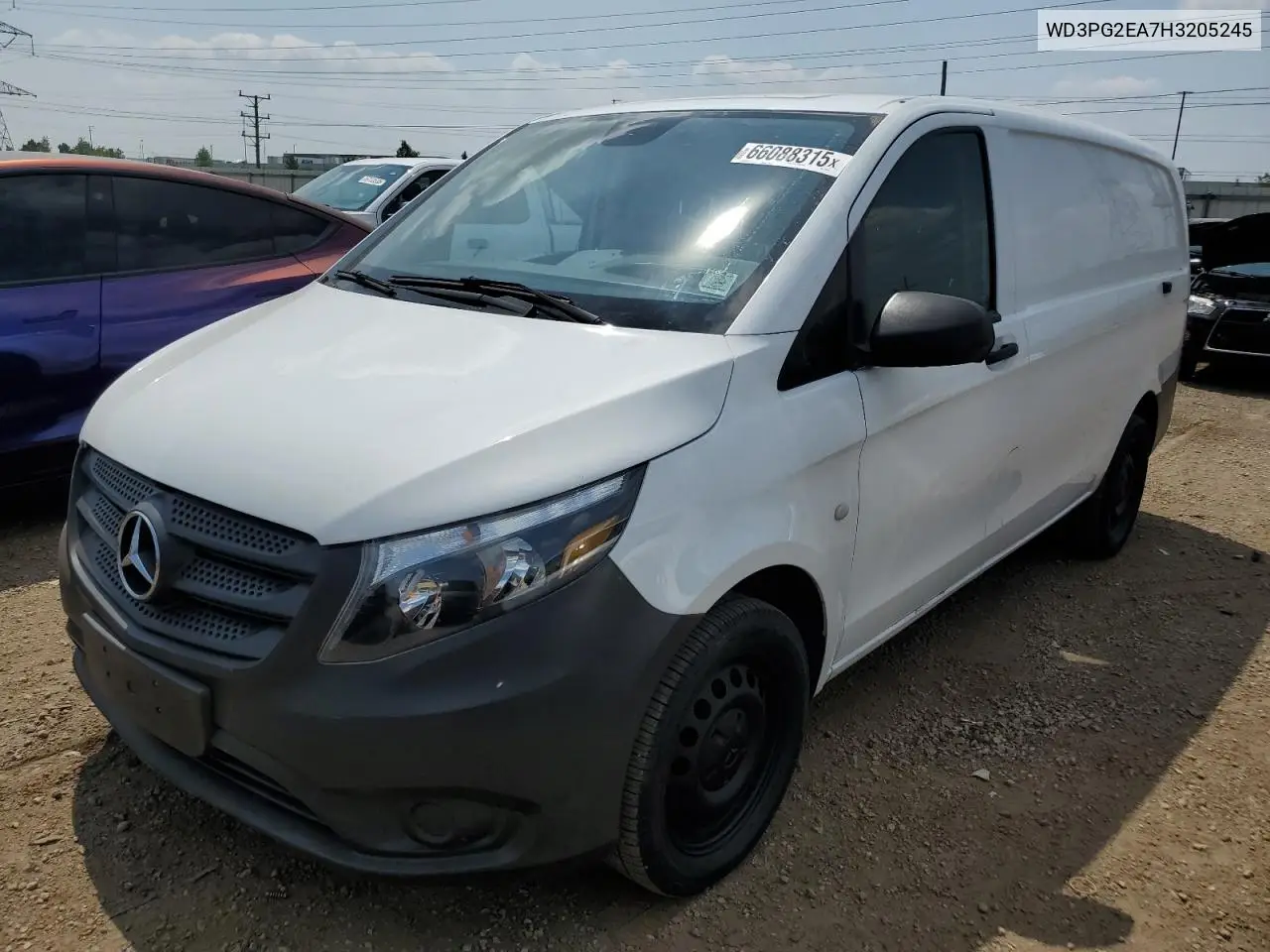 2017 Mercedes-Benz Metris VIN: WD3PG2EA7H3205245 Lot: 66088315