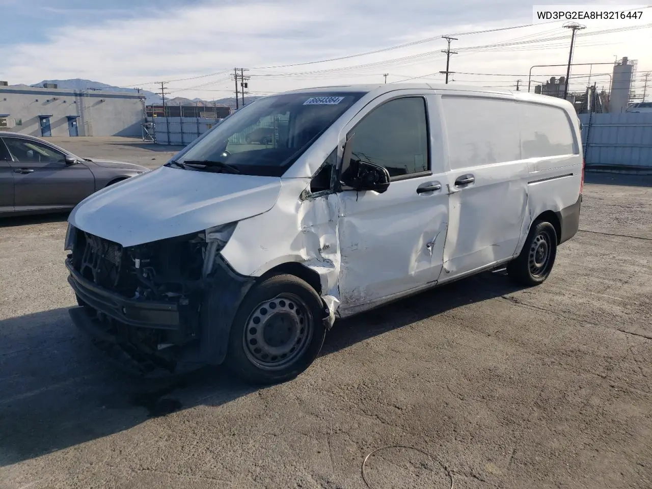 2017 Mercedes-Benz Metris VIN: WD3PG2EA8H3216447 Lot: 86643364