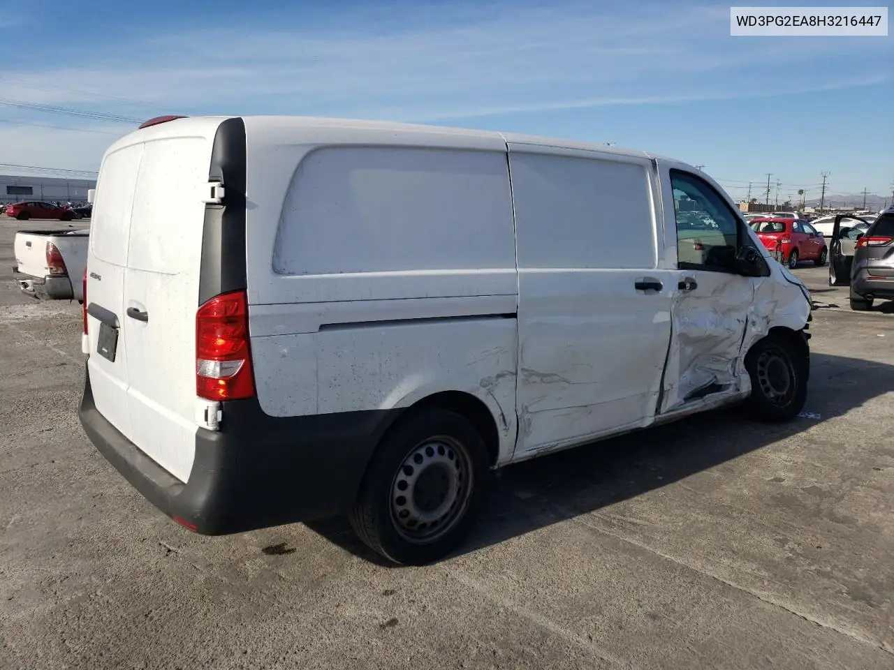 2017 Mercedes-Benz Metris VIN: WD3PG2EA8H3216447 Lot: 86643364