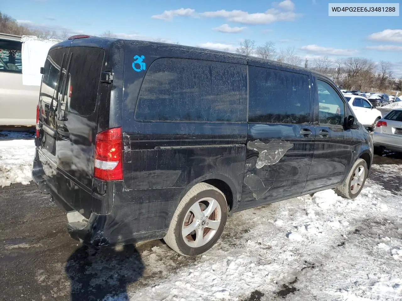 2018 Mercedes-Benz Metris VIN: WD4PG2EE6J3481288 Lot: 44712935