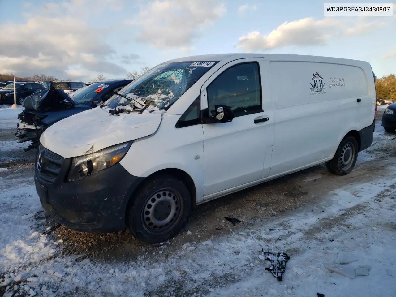 2018 Mercedes-Benz Metris VIN: WD3PG3EA3J3430807 Lot: 81482114