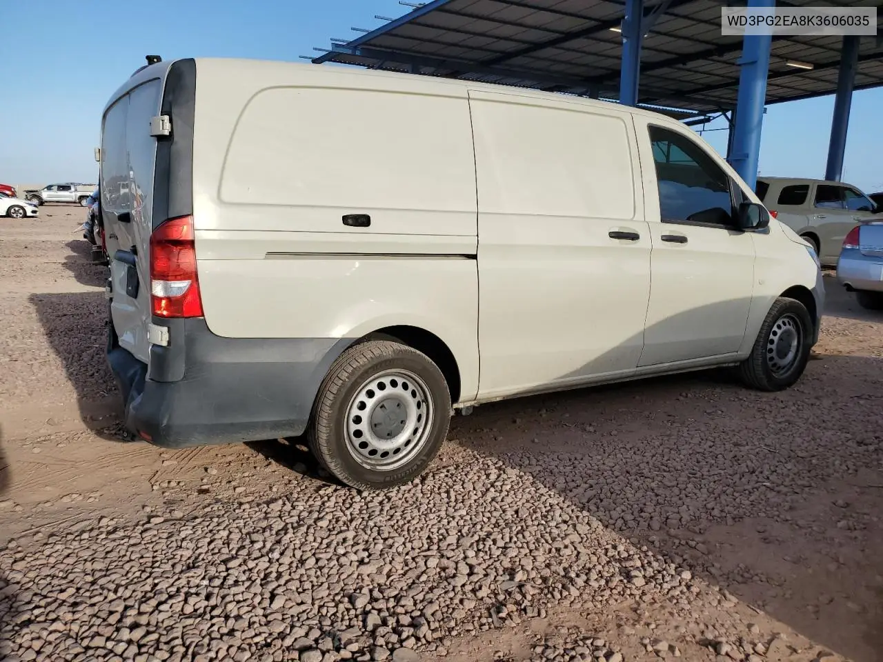 2019 Mercedes-Benz Metris VIN: WD3PG2EA8K3606035 Lot: 53340825