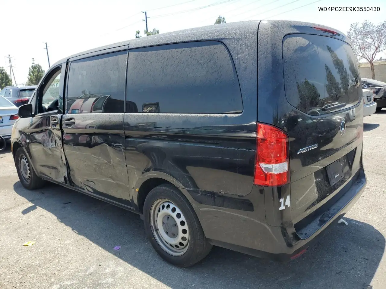 2019 Mercedes-Benz Metris VIN: WD4PG2EE9K3550430 Lot: 64786945