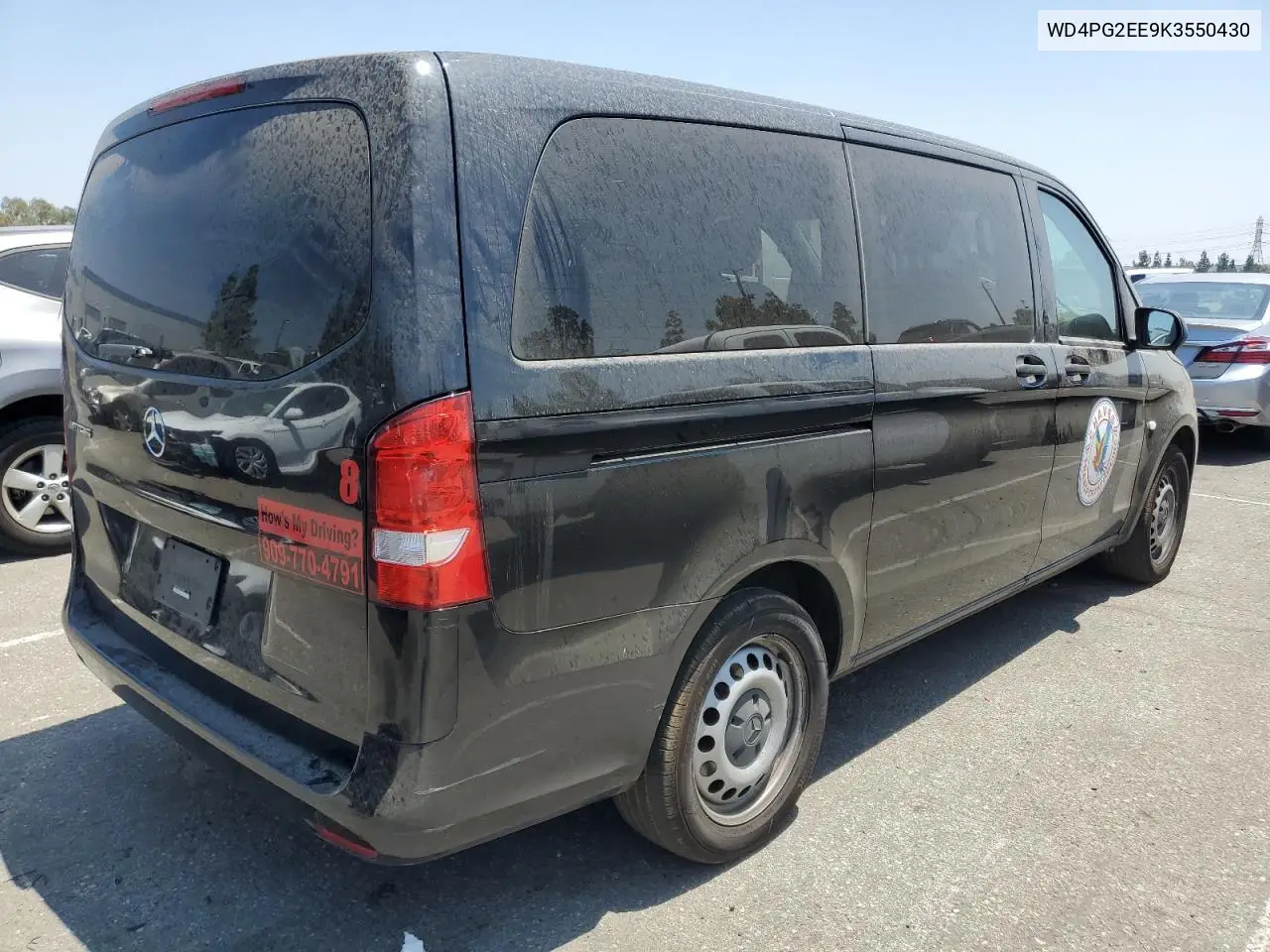 2019 Mercedes-Benz Metris VIN: WD4PG2EE9K3550430 Lot: 64786945