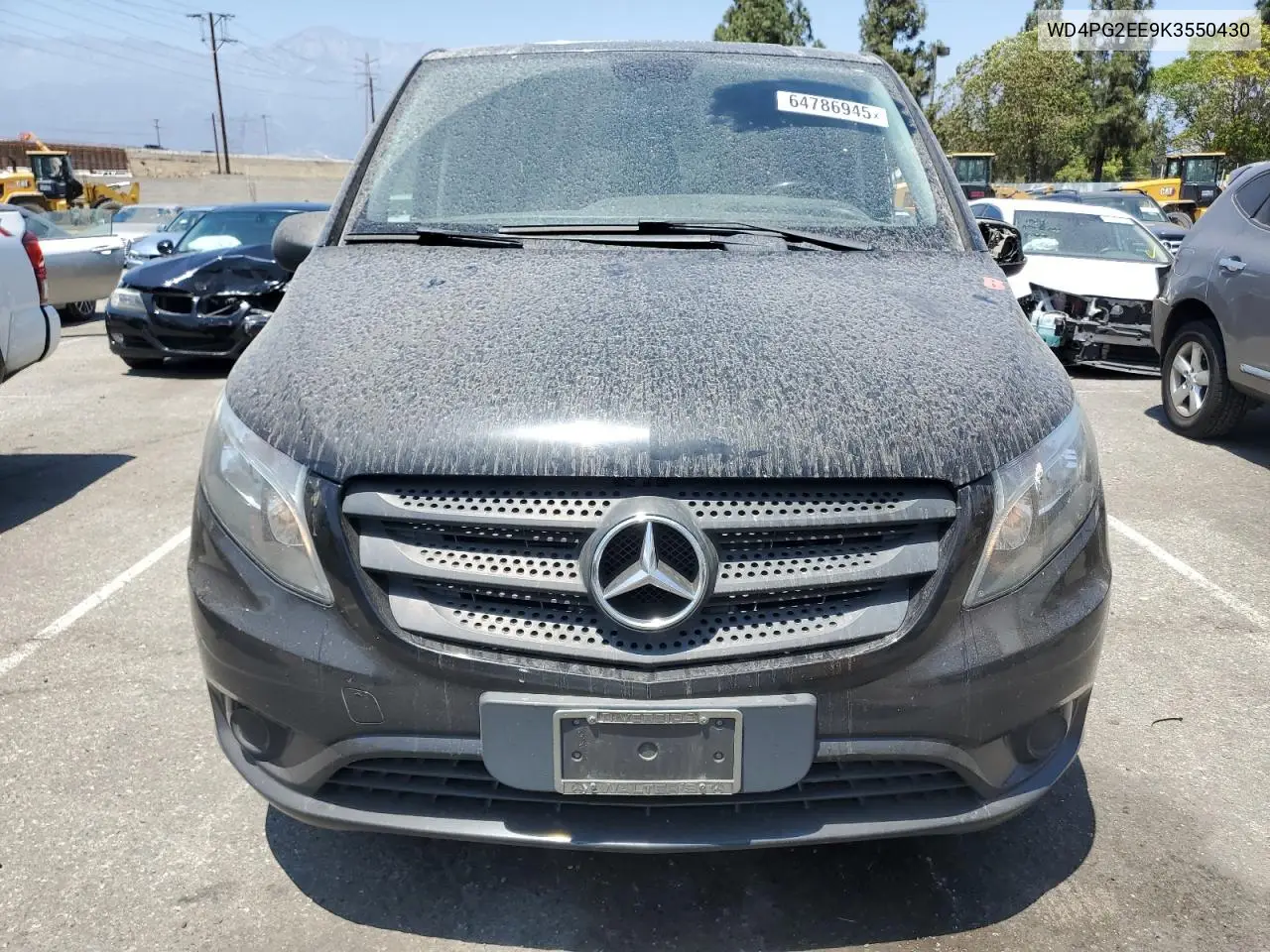 2019 Mercedes-Benz Metris VIN: WD4PG2EE9K3550430 Lot: 64786945