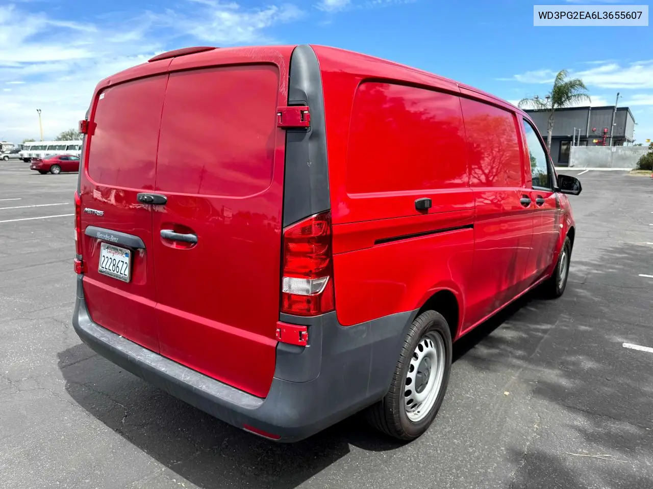 2020 Mercedes-Benz Metris VIN: WD3PG2EA6L3655607 Lot: 53923225