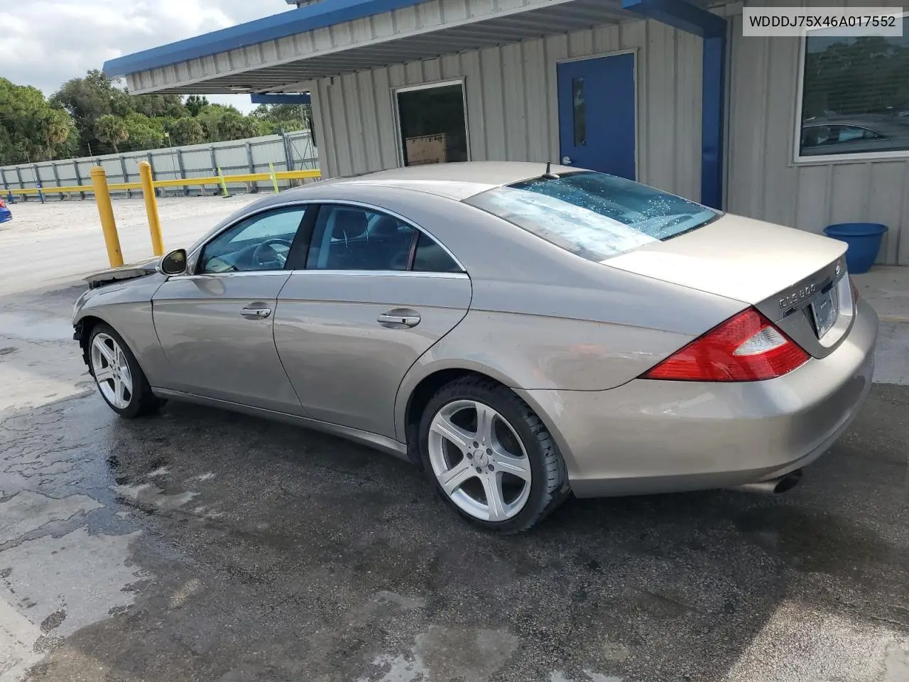 2006 Mercedes-Benz Cls 500C VIN: WDDDJ75X46A017552 Lot: 54177175