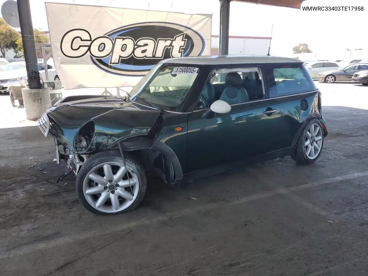 2003 Mini Cooper VIN: WMWRC33403TE17958 Lot: 61500055