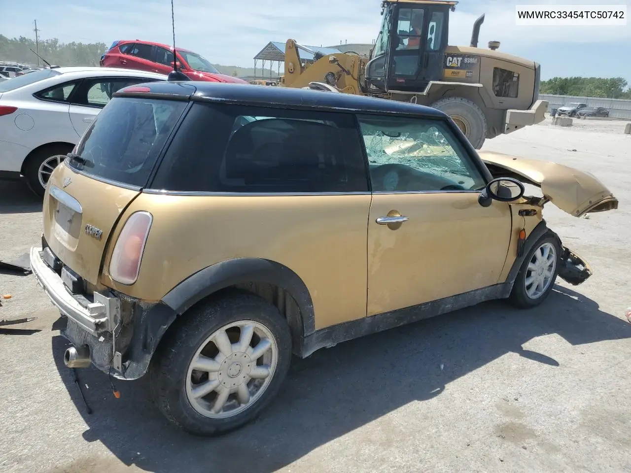 2004 Mini Cooper VIN: WMWRC33454TC50742 Lot: 56655565