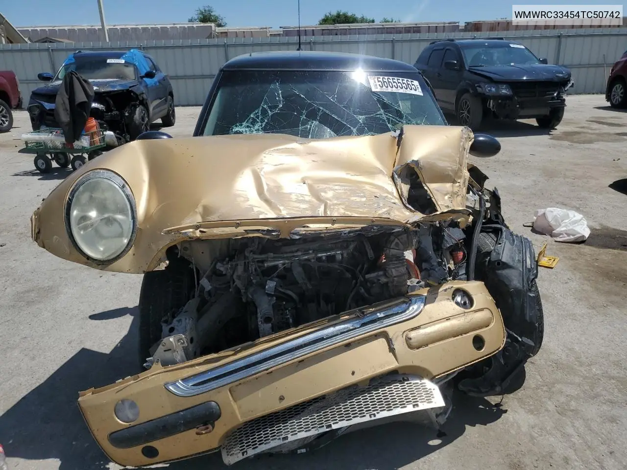 2004 Mini Cooper VIN: WMWRC33454TC50742 Lot: 56655565