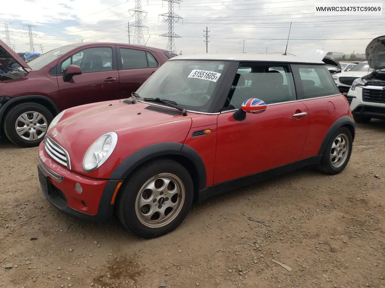 2005 Mini Cooper VIN: WMWRC33475TC59069 Lot: 51551605